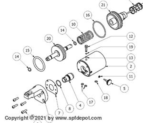 PMC PX7 200462 Trigger Cylinder O-Ring - PMC PX7 Gun Block Parts